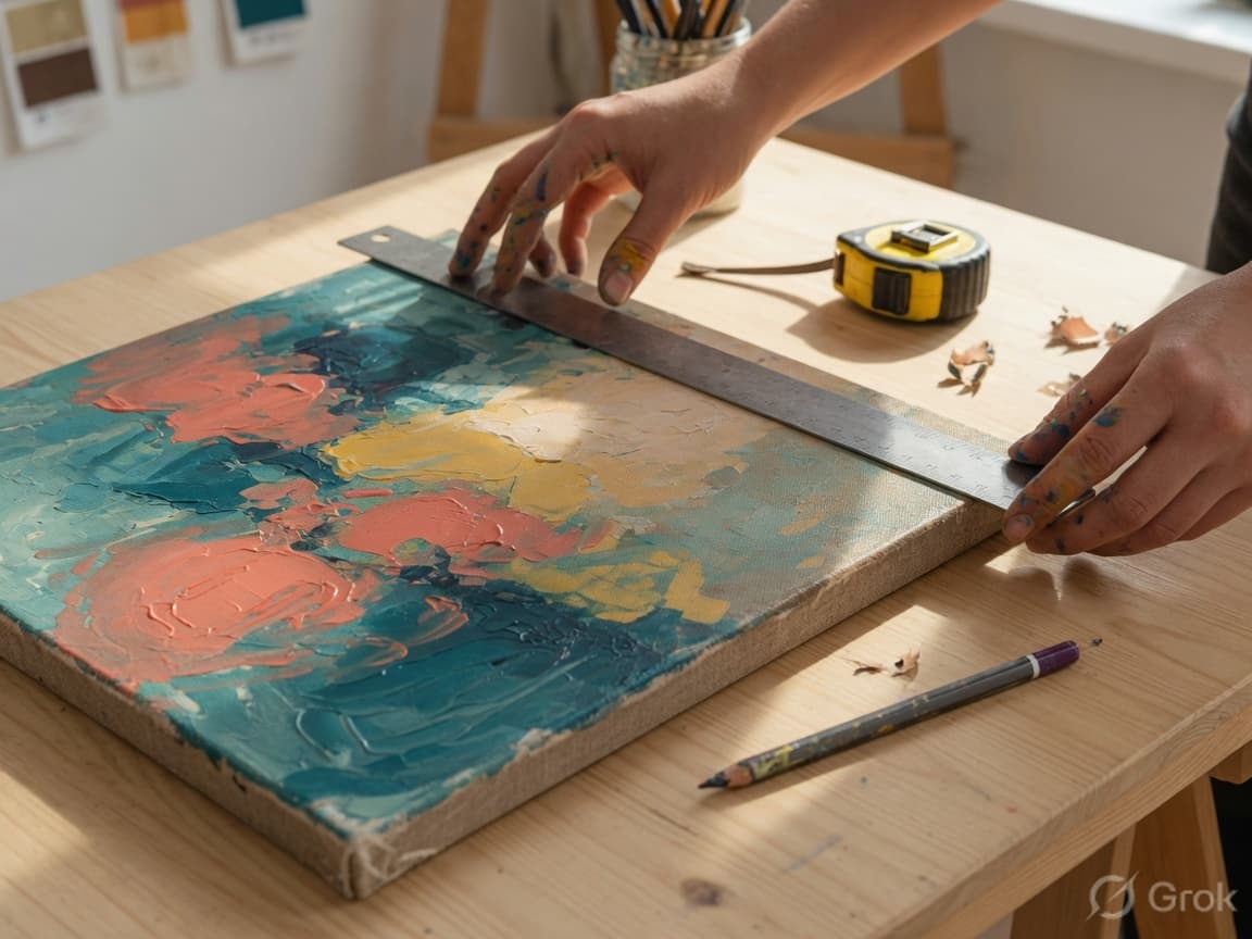 Measuring a canvas